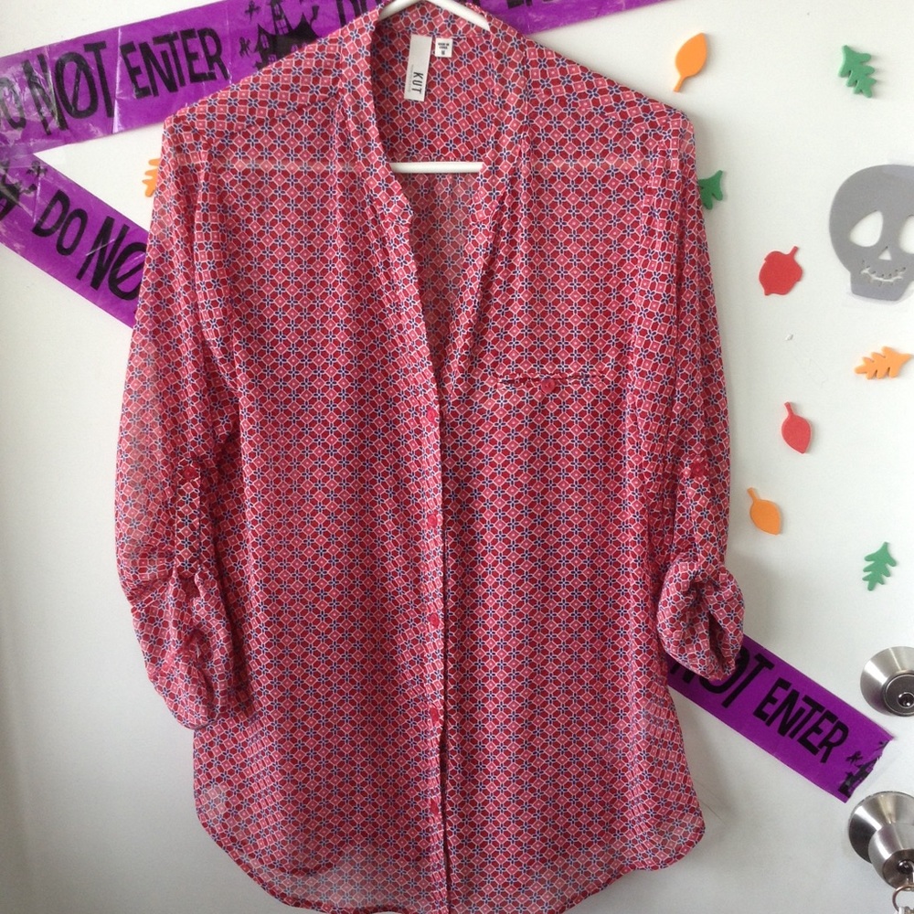 Kut from the Kloth | NWOT | Print button-down | M